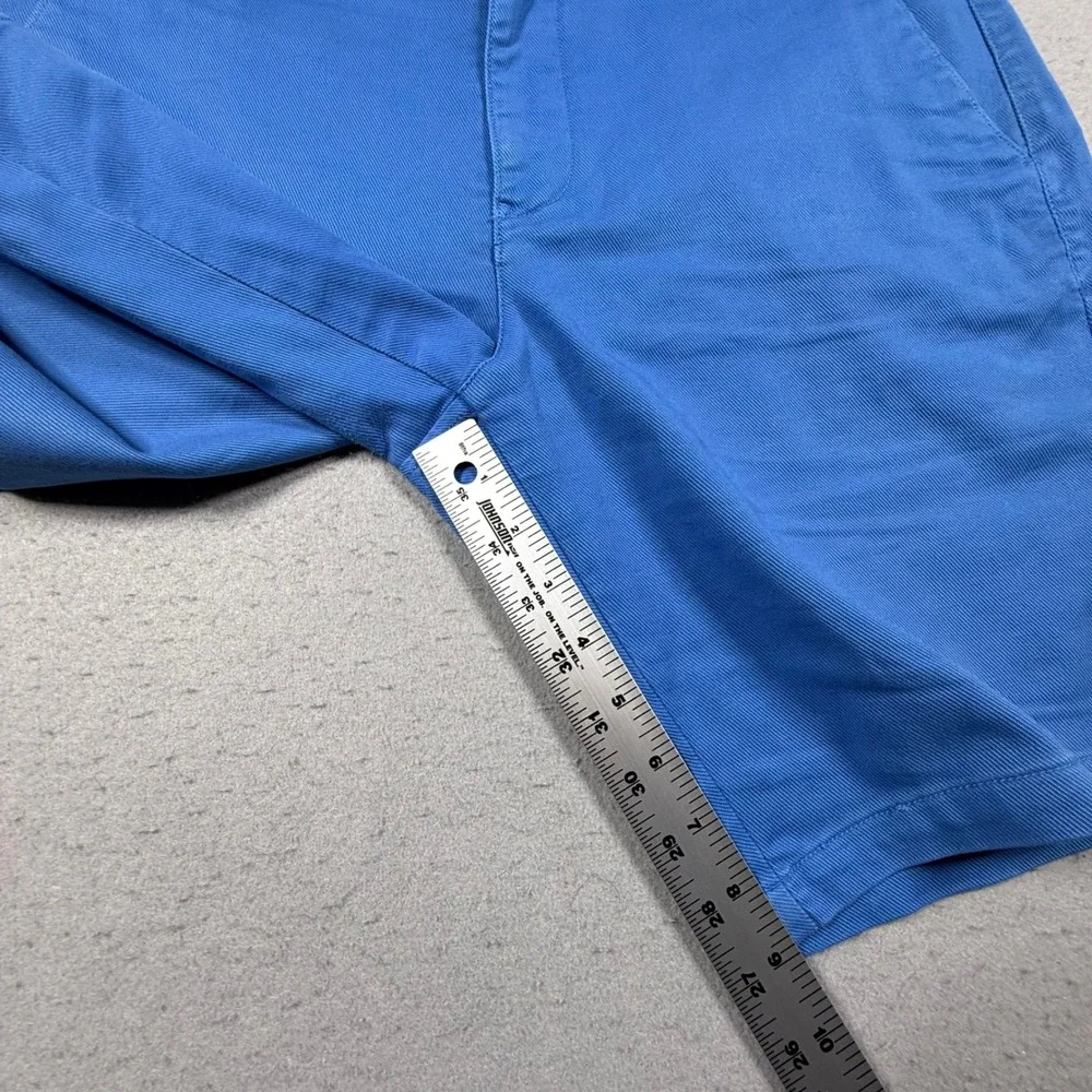 Scotch & Soda Mens Blue Cotton Chino Shorts Flat Front Casual 36